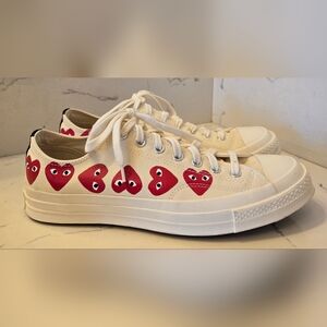 Converse x Comme Des Garcons PLAY Chuck Taylor Low Top Sneakers Mens Size 10